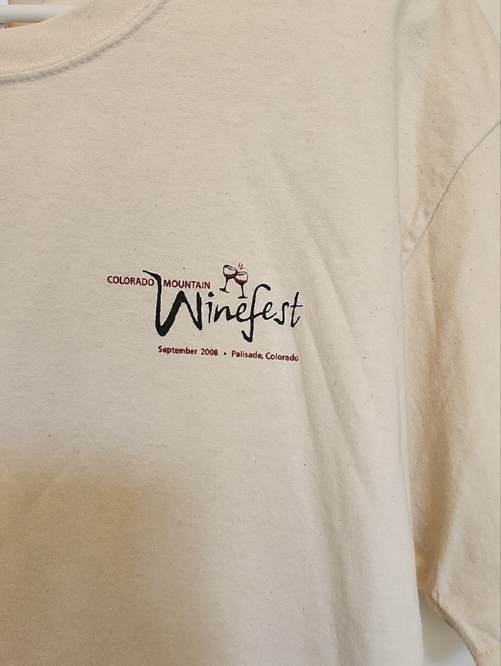 Winefest Palisade,Colorado Mountain Vintage 2008  Logo T-Shirt -NEW WO TAG